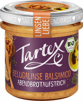 Tartex Linsen Liebe Aufstrich Belugalinse Balsamico 140g MHD 22.09.2021