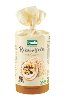 Byodo Reiswaffeln mit Sesam 100g MHD 02.06.2022