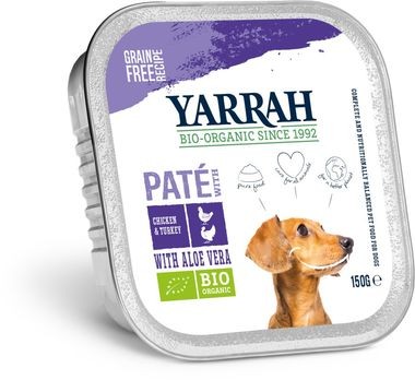 Yarrah Pate Huhn & Truthahn mit Aloe Vera 150g MHD 18.02.2020