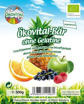 ökovital Bär, ohne Gelatine 500g MHD 24.08.2022