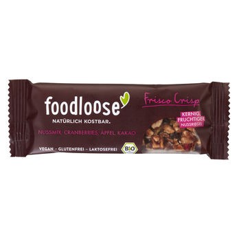 foodloose Frisco Crisp Nussriegel 35g MHD 01.03.2020