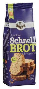 Bauckhof Schnellbrot mit Brotgewürz Backmischung 500g MHD 22.04.2025