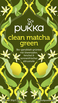Pukka Clean Matcha Green 20Btl MHD 28.02.2021