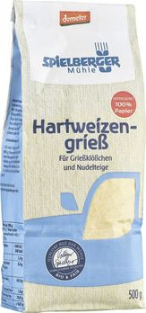 Spielberger Hartweizengrieß, demeter 500g MHD 29.03.2021