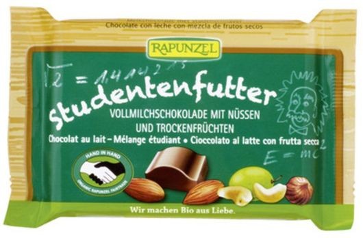 Rapunzel Studentenfutter Vollmilchschokolade HIH 100g MHD 18.03.2020