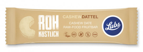 Lubs Rohkost Fruchtriegel Cashew Dattel 47g MHD 10.12.2020