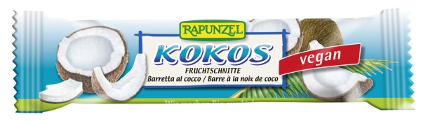 Rapunzel Fruchtschnitte Kokos 40g MHD 28.10.2025