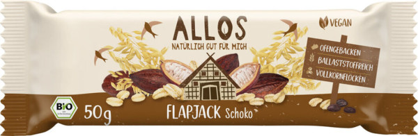 Allos Hafer Flapjack Schoko 50g MHD 01.07.2026