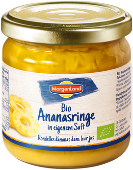 Morgenland Ananasringe in eigenem Saft 370g MHD 30.08.2025