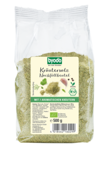 Byodo Kräutersalz im Nachfüllbeutel 500g MHD 30.01.2023