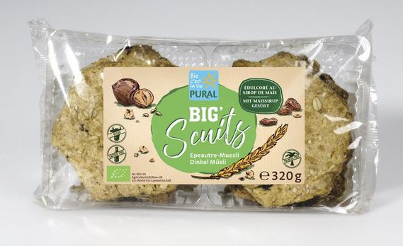 Pural Big Scuits Dinkel-Müsli 320g MHD 20.06.2023