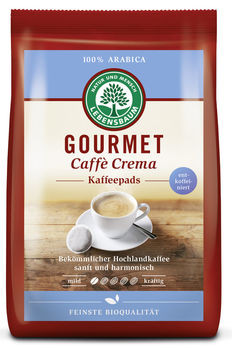 Lebensbaum Gourmet Cafè Crema, entkoffeniert, Pads 126g MHD 25.03.2021