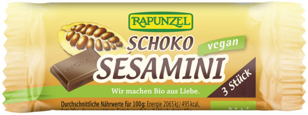 Rapunzel Choco Sesamini-Knusperriegel 27g/A MHD 19.08.2023