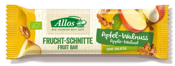 Allos Fruchtschnitte Apfel-Walnuss 30g/A MHD 02.08.2023