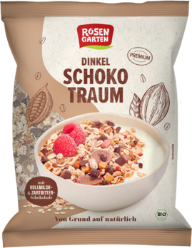 Rosengarten Dinkel-Schoko-Traum-Müsli 60g MHD 18.09.2025