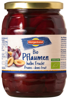 MorgenLand Pflaumen halbe Frucht 685g MHD 04.05.2025