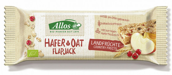 Allos Hafer Flapjack Landfrüchte 50g MHD 26.05.2021