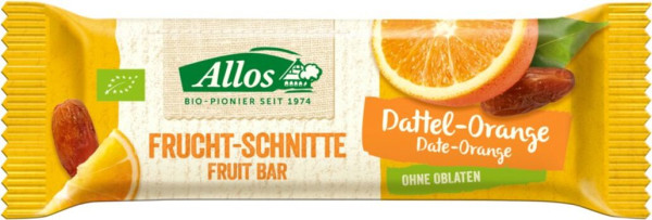Allos Fruchtschnitte Dattel-Orange 30g MHD 19.09.2023