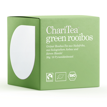 ChariTea green rooibos Pyramidenbeutel 10 x 2g MHD 24.01.2023
