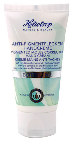 Heliotrop BODYLINE Anti-Pigmentflecken Handcreme 50ml (MHD regulär) (Ware aus Produktionsüberhang)