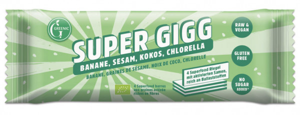 GREENIC Banane, Sesam, Kokos, Chlorella Super Gigg 23g MHD 31.10.2020