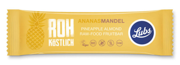Lubs Rohkost Fruchtriegel Ananas Mandel 48g MHD 11.03.2023