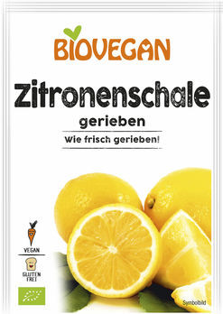 Biovegan Zitronenschale gerieben 9g MHD 31.08.2023