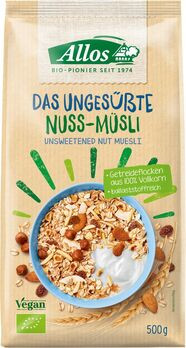 Allos Das ungesüßte Nuss-Müsli 500g (beschädigte Verpackung) MHD 31.07.2024