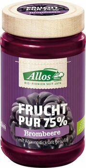 Allos Frucht Pur 75% Aufstrich Brombeere 250g (beschädigte Verpackung) MHD21.06.2022