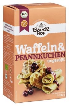 Bauckhof Waffeln & Pfannkuchen ungesüßt Backmischung 200g MHD 07.10.2019