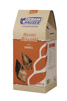 Erdmannhauser Dinkel-Mandel-Biscotti demeter 150g MHD 30.09.2026