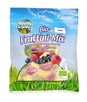 ökovital Bio-Fruttini-Mix, ohne Gelatine 100g MHD 06.09.2020