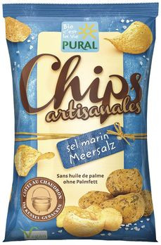 Pural Kartoffelchips mit Meersalz 120g MHD 15.04.2021