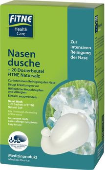 FITNE Nasendusche und 20 Beutel (36g) Nasenspülsalz Set MHD 30.06.2020