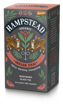 Hampstead Tea Indian Chai Gewürz-Schwarztee demeter 20Stk MHD 03.10.2025