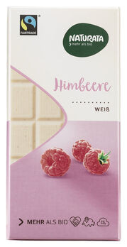 Naturata Schokolade Himbeere weiß 100g MHD 27.04.2022