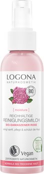 LOGONA MOISTURE Reichhaltige Reinigungsmilch Bio-Damaszener Rose 125ml MHD 31.07.2025