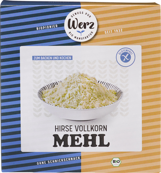 Werz Hirse-Vollkorn-Mehl 1kg MHD 24.03.2026