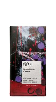 Vivani Feine Bitter Cassis Schokolade 100g MHD 30.11.2022