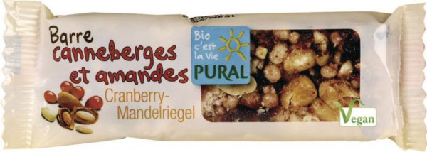 Pural Cranberry-Mandelriegel 30g MHD 01.10.2021