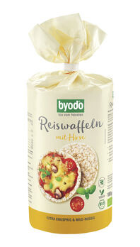 Byodo Reiswaffeln mit Hirse 100g MHD 19.09.2026