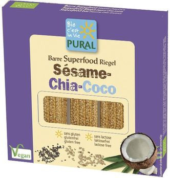 Pural Sesam-Chia-Kokos-Riegel Trio Pack 3x25g MHD 15.07.2020