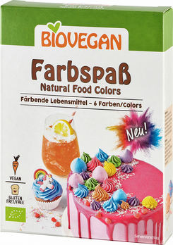 Biovegan Farbspaß, Färbende Lebensmittel 6x8g MHD 31.03.2023