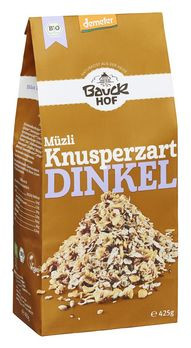 Bauckhof Dinkelmüzli Knusperzart 425g MHD 08.03.2026