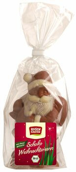 Rosengarten Vollmilch-Weihnachtsmann mit weißer Schokolade geschminkt 80g/W MHD 25.03.2023