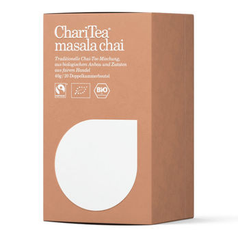ChariTea masala chai Doppelkammerbeutel 20 x 2g (beschädigte Verpackung) MHD 20.12.2022