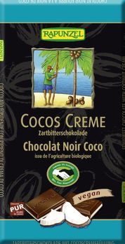 Rapunzel Cocos Creme Zartbitter Schokolade gefüllt 100g MHD 31.12.2022