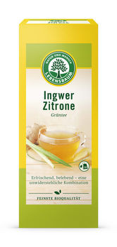 Lebensbaum Grüntee Ingwer-Zitrone 40g 20 Beutel MHD 31.12.2022