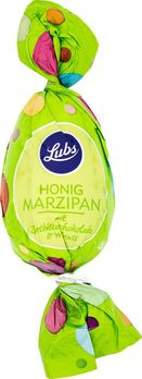 Lubs Marzipan-Ei mit Zartbitterschokolade und Walnuss 40g/S MHD 28.11.2020