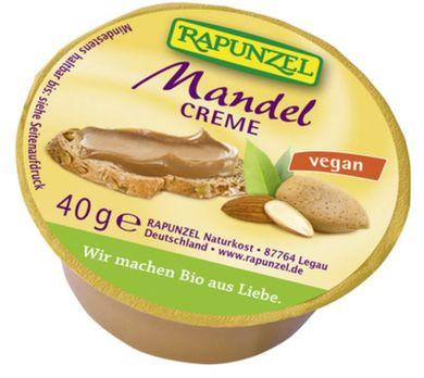 Rapunzel Mandel Creme Portionsschale, Brotaufstrich 40g/A MHD 20.05.2022